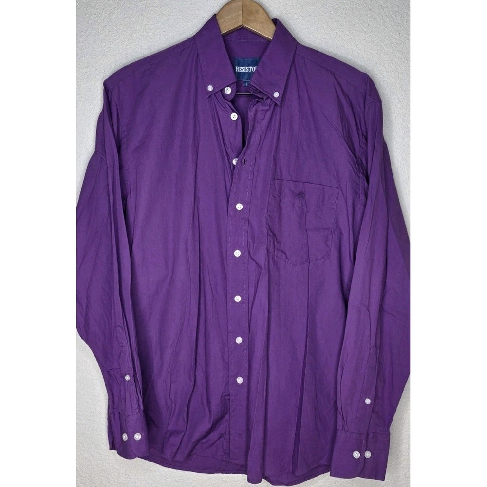 Resistol Men S Purple Western Button Down Shirt Cotton Long Sleeve Cowboy Rodeo